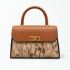 Luxe Two-Tone Structured Handbag