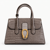 Luxe Crocodile-Embossed Satchel