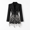 Glamorous Rhinestone Embellished Blazer Dress