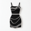Black & Silver Embellished Two-Piece Set