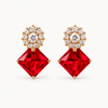 Ruby Radiance Crystal Earrings