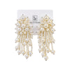 Pearl Cascade Statement Earrings